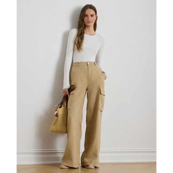 White Mini-Cable Crewneck Sweater Lauren Petite 4