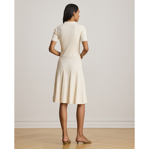 Robe-pull c&ocirc;tel&eacute;e &agrave; manches courtes
