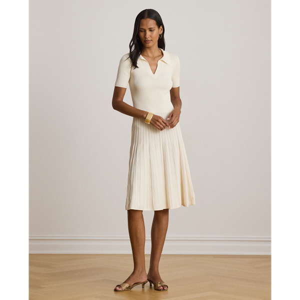 Robe-pull c&ocirc;tel&eacute;e &agrave; manches courtes