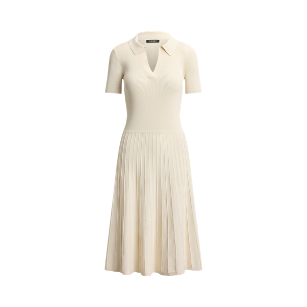 Robe-pull c&ocirc;tel&eacute;e &agrave; manches courtes