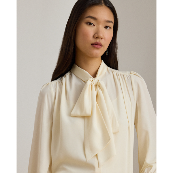 Georgette Tie-Neck Blouse