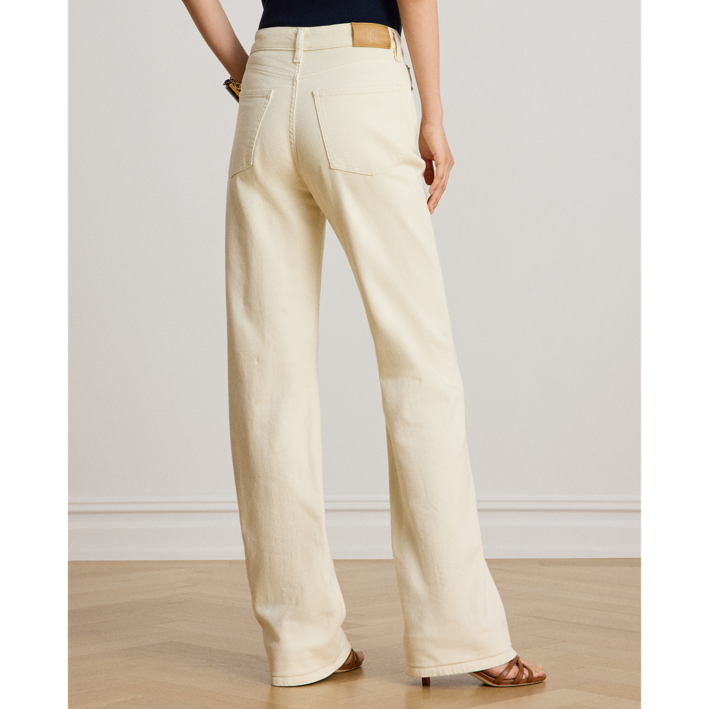 Женские джинсы Ralph Lauren High-Rise Straight, цвет: Кремовый варёный — фото 3
