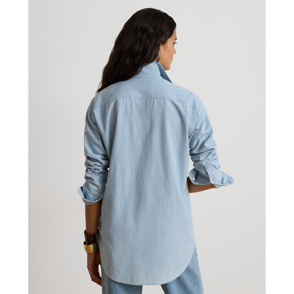 Relaxed Fit Cotton Chambray Shirt