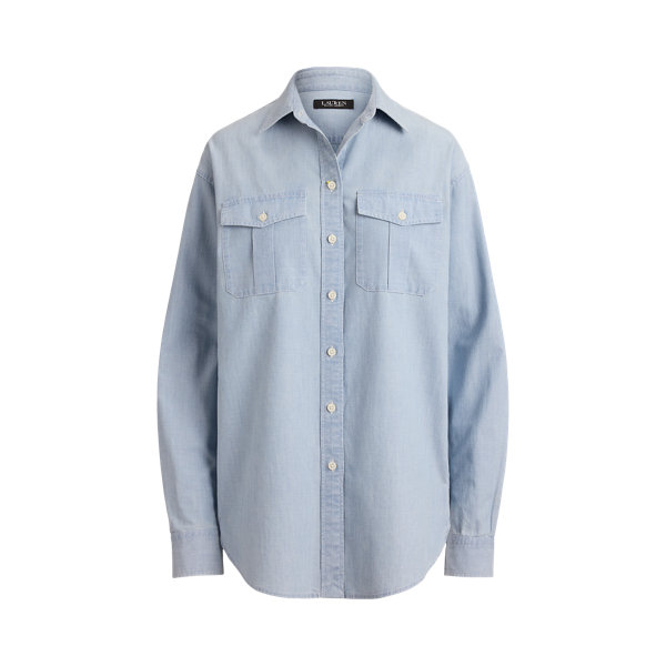 Relaxed Fit Cotton Chambray Shirt