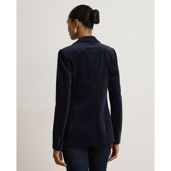 Lauren Navy Bullion Stretch-Cotton Corduroy Blazer Lauren Petite 5