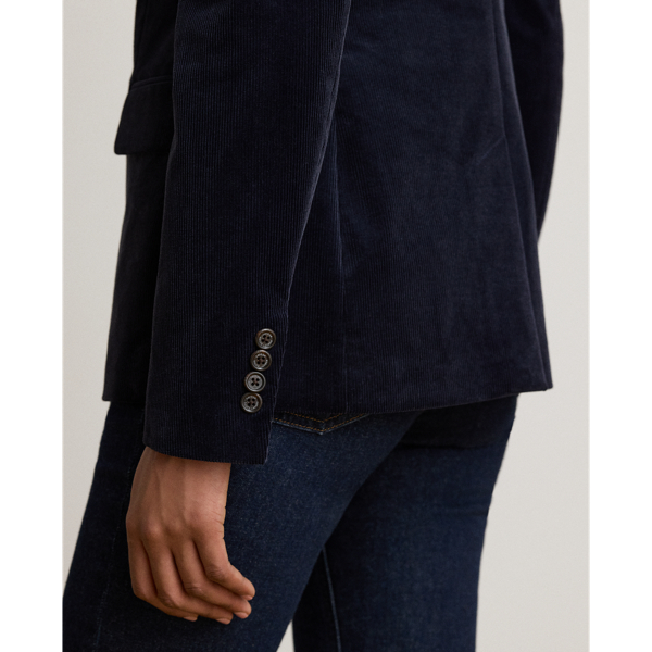 Lauren Navy Bullion Stretch-Cotton Corduroy Blazer Lauren Petite 7