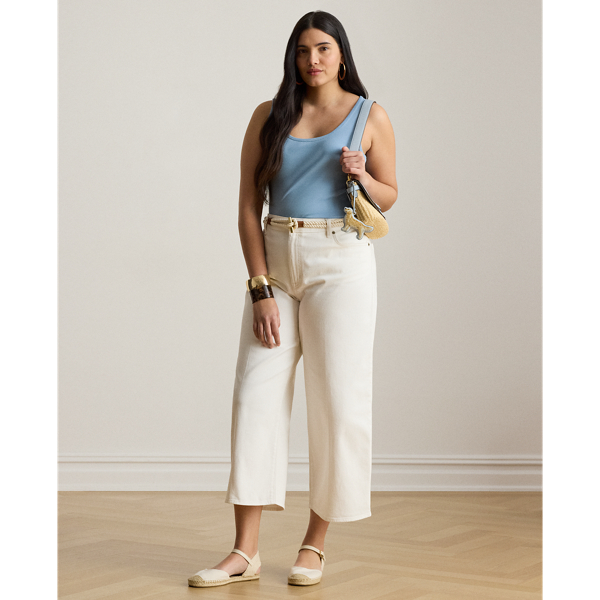 Tanktop aus Stretchbaumwolle Lauren Woman in Blue Note 4