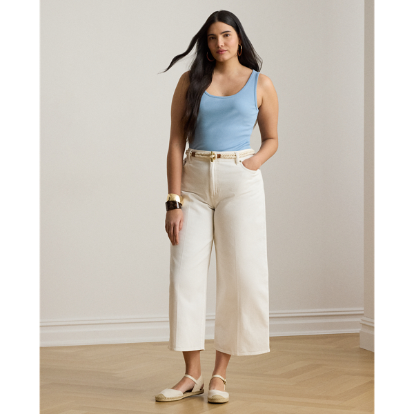 Tanktop aus Stretchbaumwolle Lauren Woman in Blue Note 7