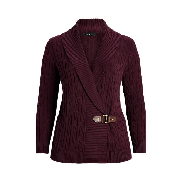 Pull &agrave; boucle en coton Lauren Woman en 1