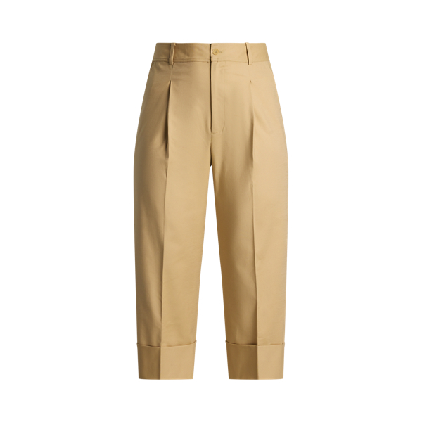 Double-Faced Stretch Cotton Ankle Pant