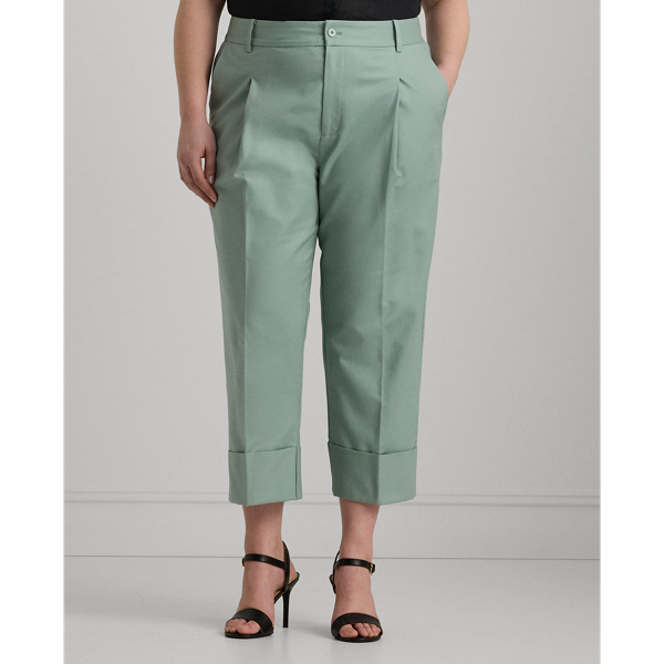 Soft Laurel Double-Faced Stretch Cotton Ankle Pant Lauren Woman 4
