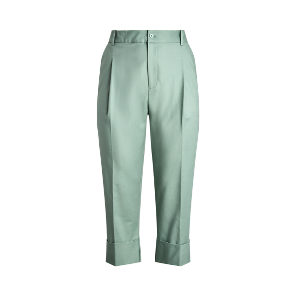 Soft Laurel Double-Faced Stretch Cotton Ankle Pant Lauren Woman 2