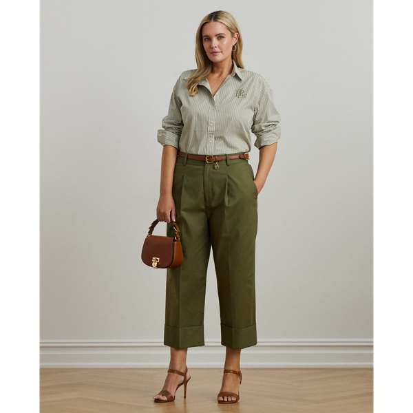 Olive Grove 7/8-Hose aus Baumwollstretch Lauren Woman 1