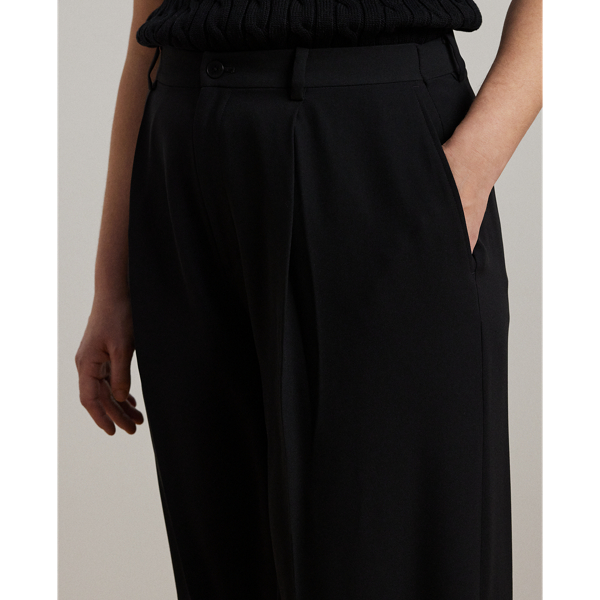 Double-Faced Georgette Wide-Leg Pant