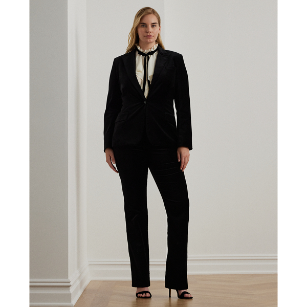 Ralph lauren velvet blazer womens online