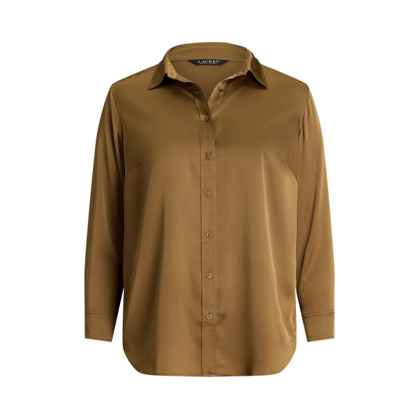 Chemise classique en charmeuse de satin Lauren Woman en 1