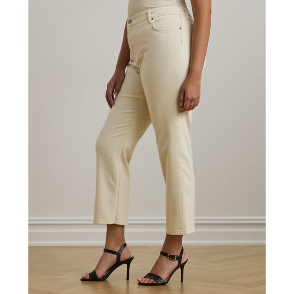 Straight-Fit Jeans in Knöchellänge Lauren Woman in Creme-Waschung 5