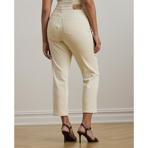 Straight-Fit Jeans in Knöchellänge Lauren Woman in Creme-Waschung 6