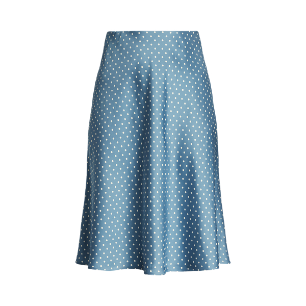 スカート Saint Laurent Midi skirt in polka dot silk charmeuse Saint Laurent polka-dot Silk Midi Skirt | Black | FARFETCH