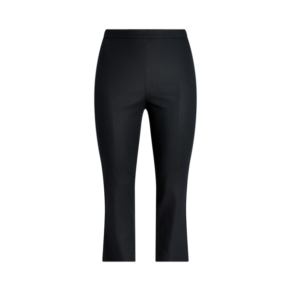 High-Rise Cotton-Blend Cropped Pant Lauren Woman 1