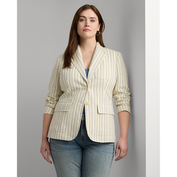 Striped Cotton-Blend Blazer