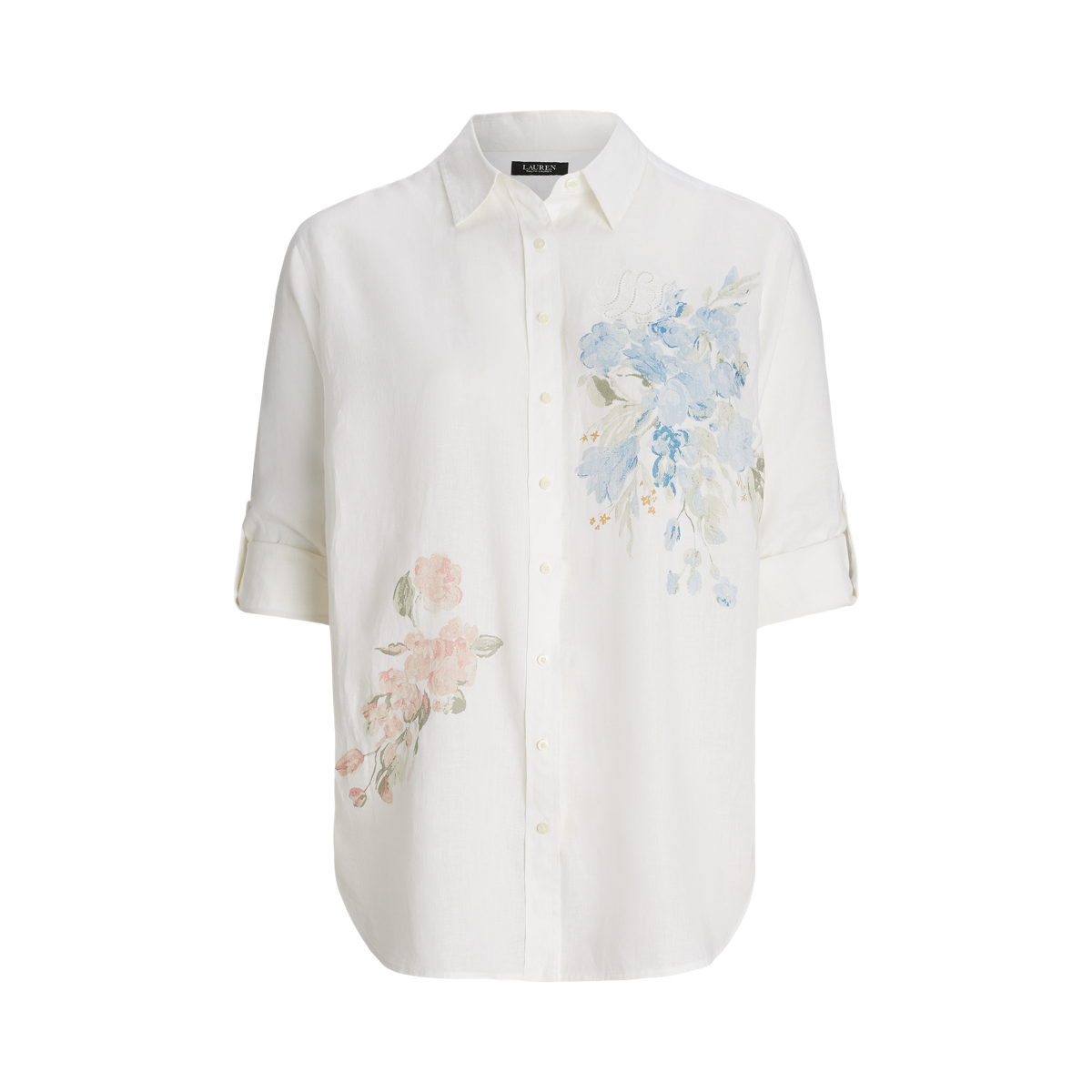 ラルフ・ローレン Lauren Ralph Lauren Floral ette Puff Sleeve Shirt レディース シャツ ト Floral Georgette Puff-Sleeve Shirt