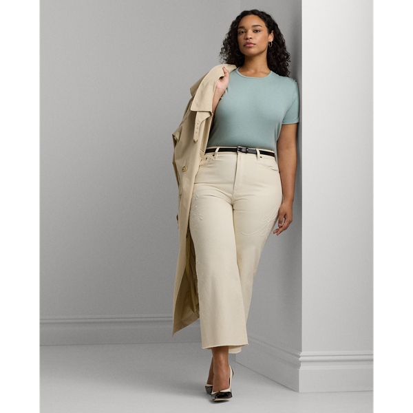 Mascarpone Cream Wash High-Rise Relaxed Cropped Jean Lauren Woman 1