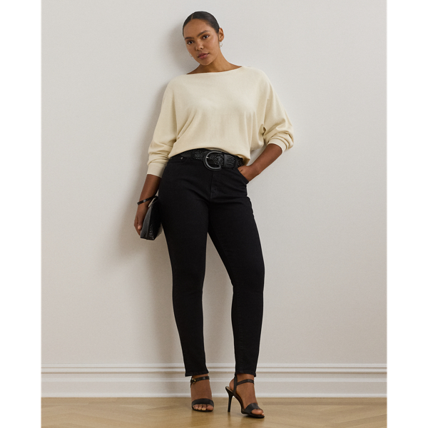 Cotton-Blend Dolman-Sleeve Sweater