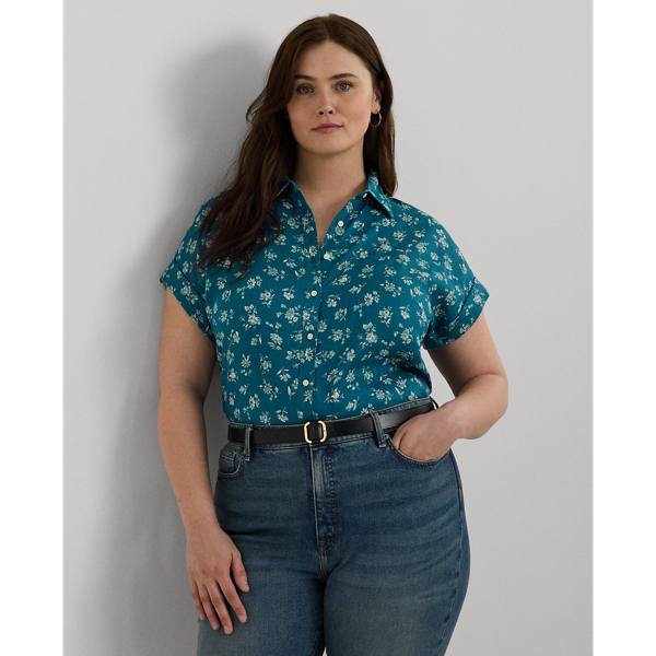 Relaxed Fit Floral Short-Sleeve Shirt