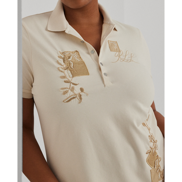 Cream polo shirt ladies hotsell