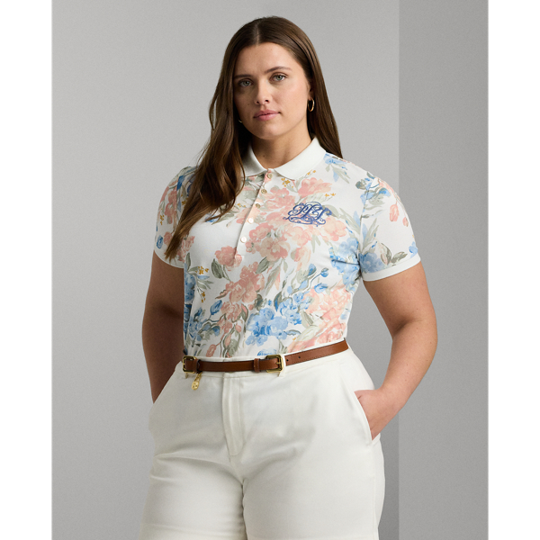 Floral polo womens hotsell