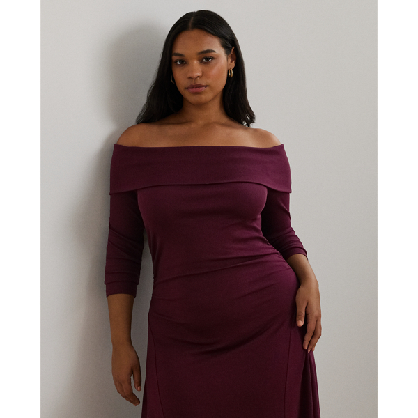 Off shoulder dress for chubby sales