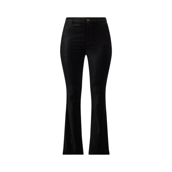 Pantalon bootcut taille haute en velours Lauren Woman en 1