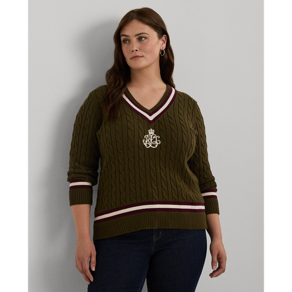 Cable Knit Cotton Cricket Jumper for Women Ralph Lauren IN