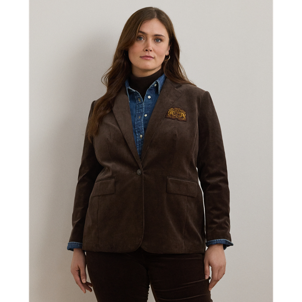 Circuit Brown Bullion Corduroy Blazer Lauren Woman 1