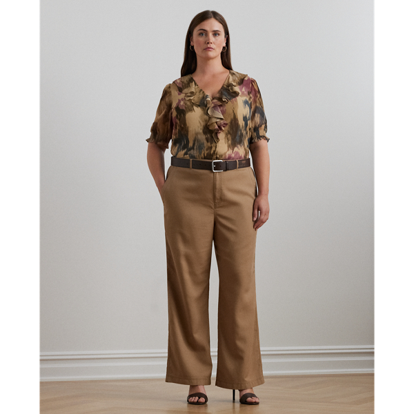 Canvas Wide-Leg Pant