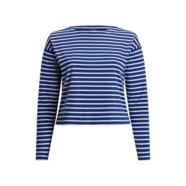 売れ筋商品|||ラルフローレン カットソー トップス レディース Women's Classic-Fit Striped Broadcloth Shirt, PXS-3X Dark Purple/White Lauren Ralph Lauren Women's Classic-Fit Striped Broadcloth
