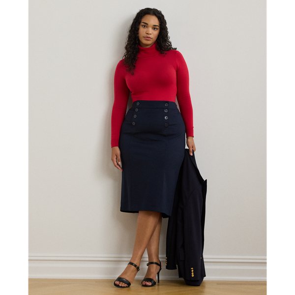 Ralph lauren navy pencil skirt store