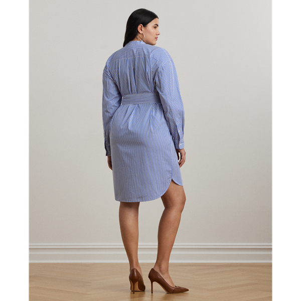 Striped Belted Broadcloth Shirtdress for Women | Ralph