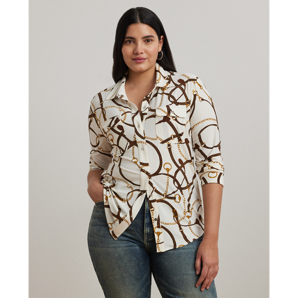 Chemise Slim Fit motif brides en jersey