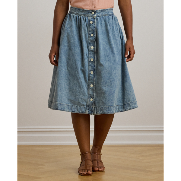 【Ralph Lauren】柔らか★デニムスカート Denim Skirt Denim A-Line Midi Skirt