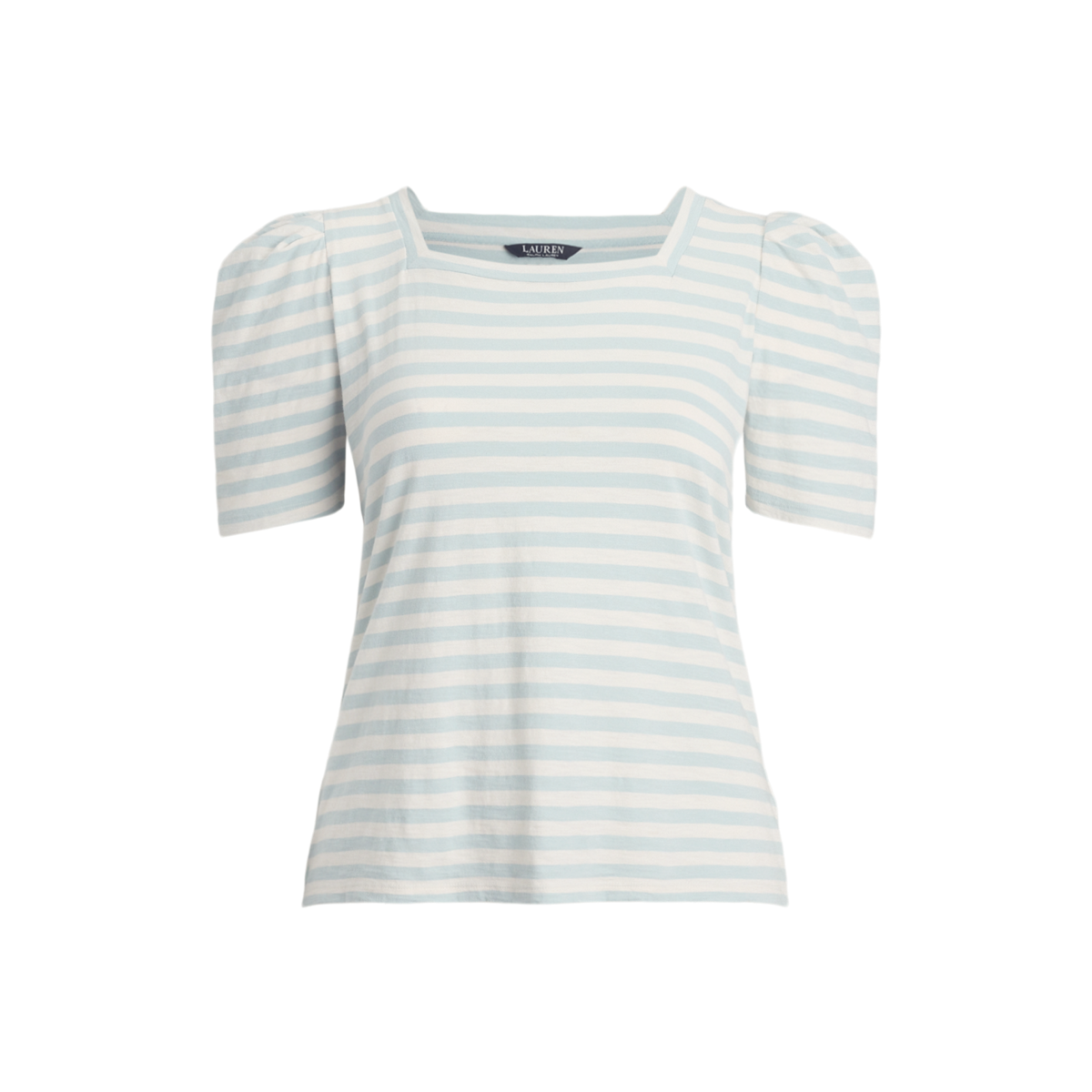 Striped Cotton Jersey Puff-Sleeve Tee