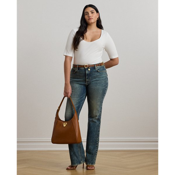 Rib-Knit Cotton-Blend Elbow-Sleeve Tee