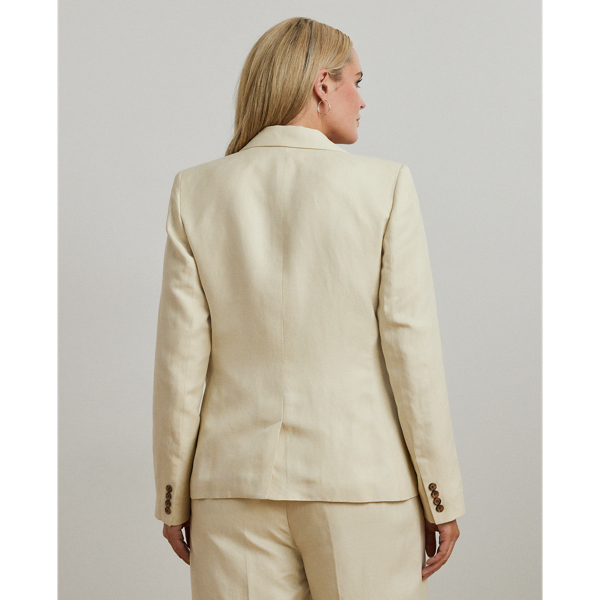 Linen-Blend Twill Blazer