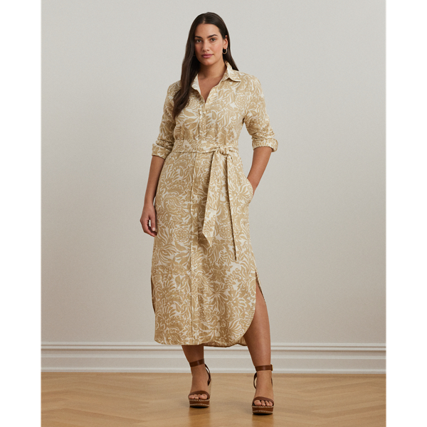 Floral Linen Shirtdress