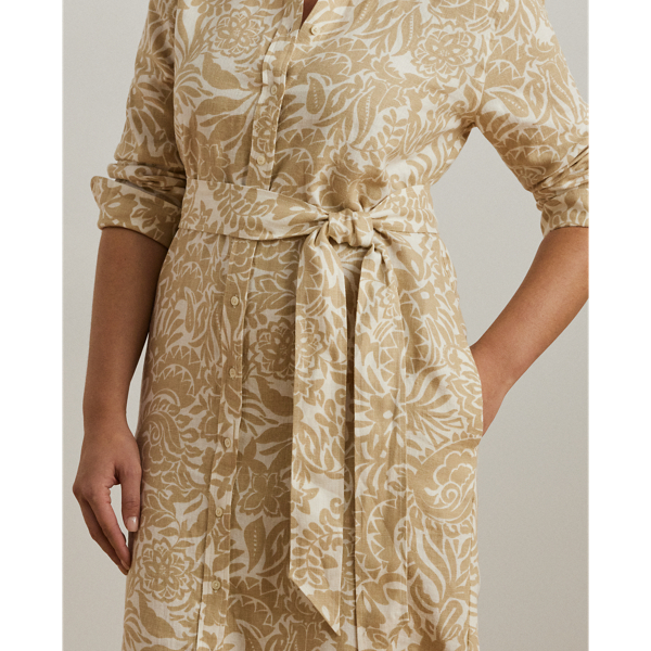 Floral Linen Shirtdress