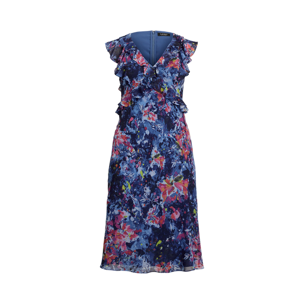 Ralph Lauren フローラル ミディ ワンピース Blue Multi Lauren Ralph Lauren Fratillio Floral Print Midi Shirt Dress