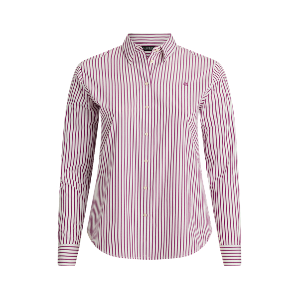Chemise rayée Classic Fit en popeline