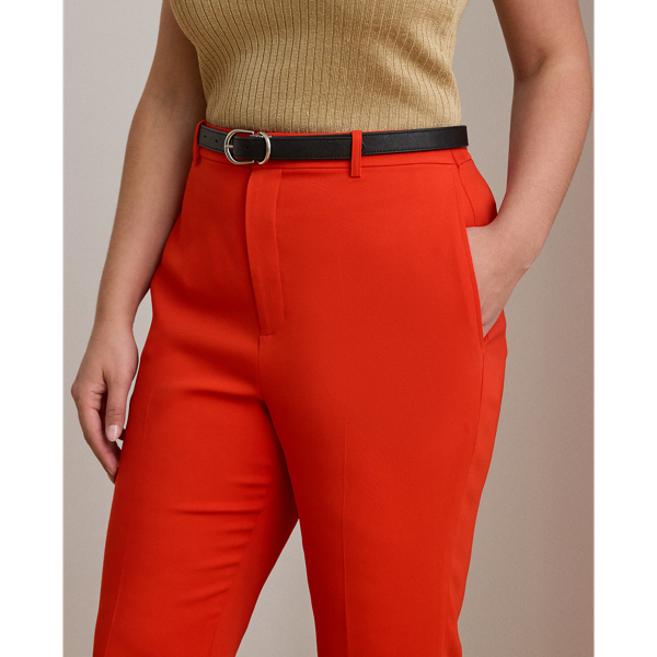 Pantalon 7/8 en cady stretch Lauren Woman en Vermillon vif 6