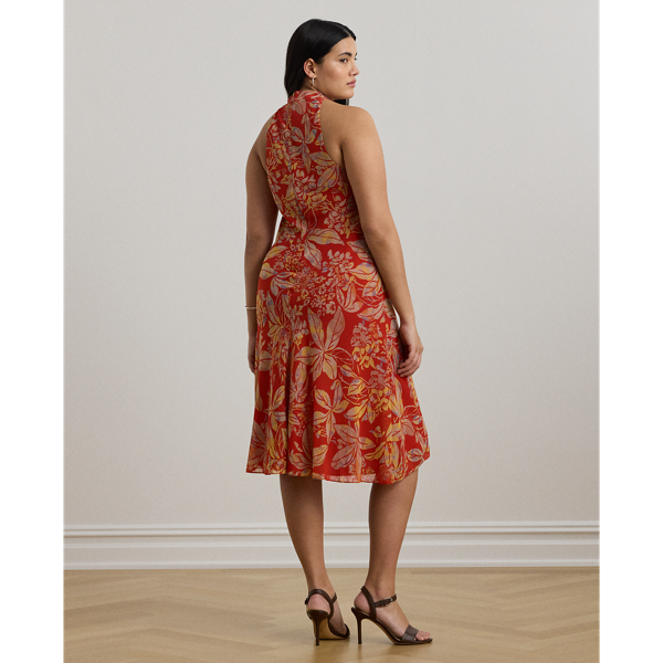 Floral Georgette Halter Dress